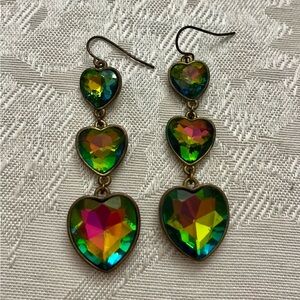 Heart-Shaped Multicolor Earrings